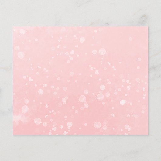 Een kleine sneeuwvlok roze Baby shower Advice-kaar (Achterkant)