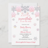 Een kleine Snowflake baby shower uitnodiging (Voorkant)
