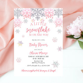Een kleine Snowflake baby shower uitnodiging