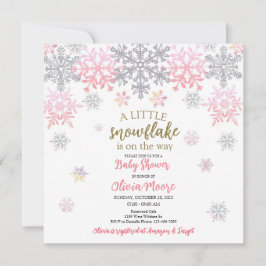Een kleine Snowflake baby shower uitnodiging