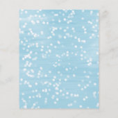 Een kleine Snowflake Blue Baby shower-uitnodiging (Achterkant)