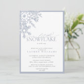Een kleine Snowflake Blue Waterverf Baby shower (Staand voorkant)
