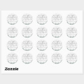 Een kleine Snowflake Grey Baby shower Classic Roun Ronde Sticker (Vel)
