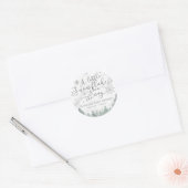 Een kleine Snowflake Grey Baby shower Classic Roun Ronde Sticker (Envelop)