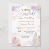 Een kleine Snowflake is onderweg naar de uitnodigi Kaart (Voorkant)