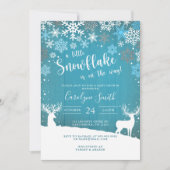 Een kleine Snowflake-kerstuitnodiging voor Baby sh Kaart (Voorkant)