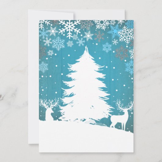 Een kleine Snowflake-kerstuitnodiging voor Baby sh Kaart (Achterkant)