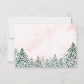 Een kleine Snowflake roze Baby shower Advice-kaart Kaart (Achterkant)