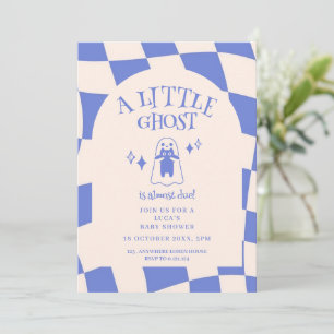 Een kleine spook retro halloween baby shower kaart