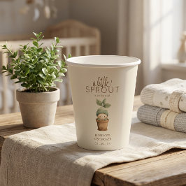 Een Kleine Spruit Baby Shower Papieren Bekers