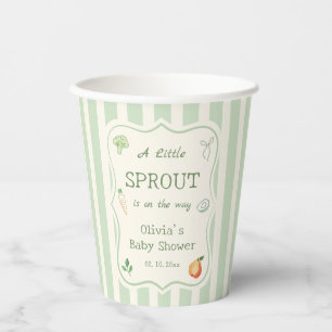 Een Kleine Spruit Baby Shower Papieren Bekers