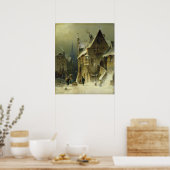 Een kleine stad in de Rijn Poster (Keuken)