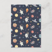 Een kleine stap | Space Animals 1e verjaardagsfees Bedankkaart (Achterkant)