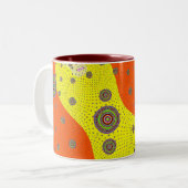 Eén kleine stap tweekleurige koffiemok (Voorkant links)