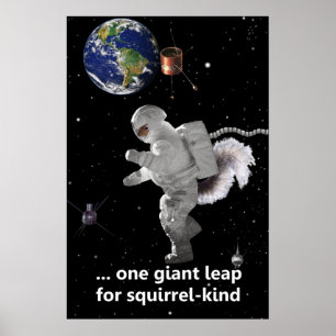 Eén kleine stap voor eekhoornvlies poster