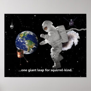 Eén kleine stap voor eekhoornvlies poster