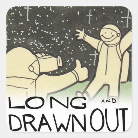 Een kleine stap voor Man? Vierkante Sticker (Voorkant)