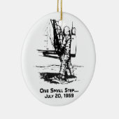 Eén kleine stapje Apollo 11-bewegend landing Keramisch Ornament (Rechts)