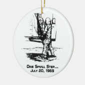 Eén kleine stapje Apollo 11-bewegend landing Keramisch Ornament (Links)