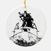 Eén kleine stapje Apollo 11-bewegend landing Keramisch Ornament (Achterkant)