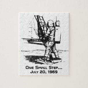 Eén kleine stapje Apollo 11-bewegend landing Legpuzzel