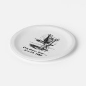 Eén kleine stapje Apollo 11-bewegend landing Papieren Bordje (Gekanteld)