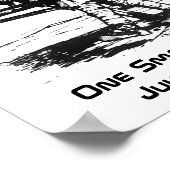 Eén kleine stapje Apollo 11-bewegend landing Poster (Hoek)