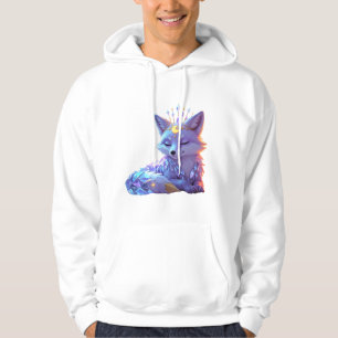 Een kleine Star Whisper Moonlit Fox die vredig sla Hoodie