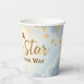 Een kleine ster is onderweg om papieren bekers te (Achterkant)