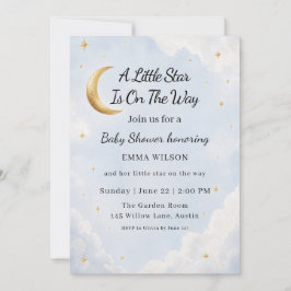 Een Kleine Ster Is Op Weg Hemels Baby Shower Kaart