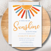 Een kleine straal van Sunshine Boy Baby shower Kaart