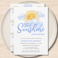 Een kleine straal van Sunshine Boy's Baby shower