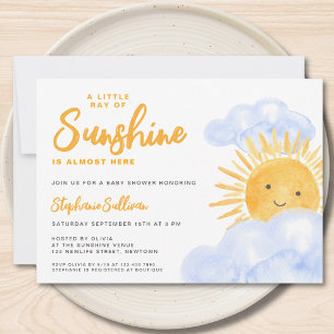 Een kleine straal van Sunshine Boy's Baby shower Kaart