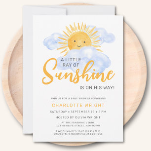 Een kleine straal van Sunshine Boy's Baby shower Kaart