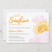 Een kleine straal van Sunshine Girl's Baby shower Kaart (Voorkant)