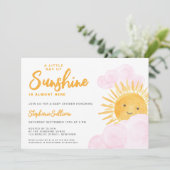 Een kleine straal van Sunshine Girl's Baby shower Kaart (Staand voorkant)