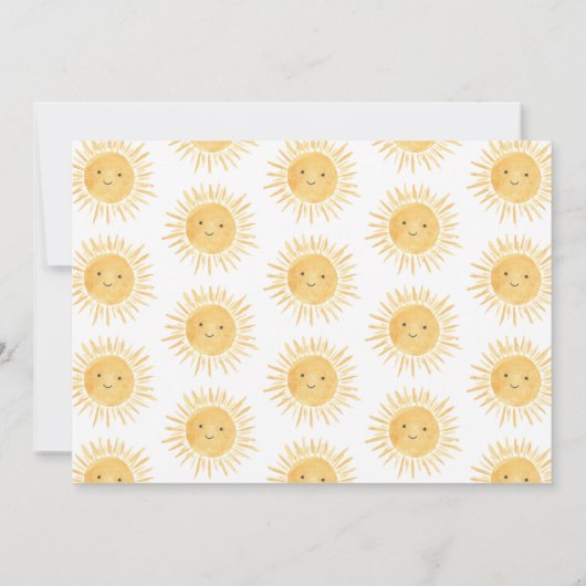 Een kleine straal van Sunshine Girl's Baby shower Kaart (Achterkant)