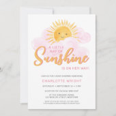 Een kleine straal van Sunshine Girl's Baby shower Kaart (Voorkant)