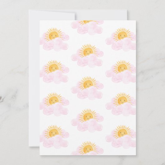 Een kleine straal van Sunshine Girl's Baby shower Kaart (Achterkant)