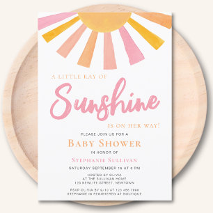 Een kleine straal van Sunshine Girl's Baby shower Kaart
