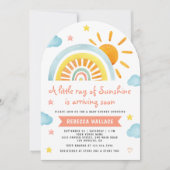 Een kleine straal van Sunshine Rainbow Arch Baby s Kaart (Voorkant)