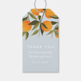 Een kleine stropdas is onderweg Baby shower Cadeaulabel