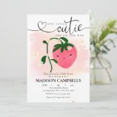 Een kleine stropdas is onderweg naar aardbei kaart (Staand voorkant)