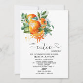 Een kleine stropdas is onderweg naar baby shower kaart (Voorkant)