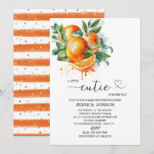 Een kleine stropdas is onderweg naar baby shower kaart (Voorkant / Achterkant)