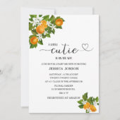 Een kleine stropdas is onderweg naar baby shower kaart (Voorkant)