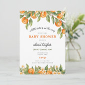 Een kleine stropdas is op weg naar Oranje Baby sho Kaart (Staand voorkant)