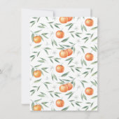 Een kleine stropdas is op weg naar Oranje Baby sho Kaart (Achterkant)