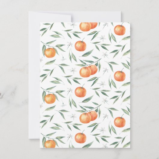 Een kleine stropdas is op weg naar Oranje Baby sho Kaart (Achterkant)