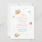 Een kleine stropdas is op weg naar Oranje Baby sho Kaart (Voorkant)